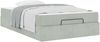 vidaXL Bettgestell mit Matratze 2 pcs Hellgrau Samt 3399558 Bild 3