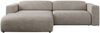 Ecksofa PASADENA, freistehendes Ecksofa, breite Armlehnen, Federsitz - links - Beige Stoff Bild 5