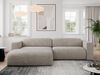 Ecksofa PASADENA, freistehendes Ecksofa, breite Armlehnen, Federsitz - links - Beige Stoff Bild 2