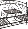 Gartenbank SANDRA hochklappbarer Tisch - 148cm Breit, Stahl, Schwarz, 148x55x96cm | Terrassenbank Wetterfest Sitzbank Outdoor Bank Bild 3