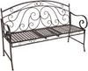 Gartenbank SANDRA hochklappbarer Tisch - 148cm Breit, Stahl, Schwarz, 148x55x96cm | Terrassenbank Wetterfest Sitzbank Outdoor Bank Bild 2