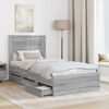 vidaXL Bettrahmen Graues Sonoma 90 x 190 cm Ingenieurs Holz 3409877 Bild 3