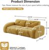 2-Sitzer Modulsofa H 76 x T 204 x B 95 cm aus Chenille, rahmenlos, gelb Bild 5
