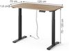 höhenverstellbarer elektrischer Schreibtisch Elevate Schwarz/Artisan 120 x 70 cm 2 Motoren Vicco Bild 2
