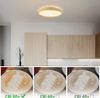 ZMH LED Deckenleuchte Wohnzimmer – Holzoptik Wohnzimmerlampe Ø40cm Schlafzimmer Deckenleuchte 43W Dimmbare Schlafzimmerlampe mit Fernbedienung Bild 5