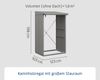 Hörmann Ecostar Metall Kaminholzregal Elegant Typ 1, 123 x 103 cm, graualuminium, 123 x 103 x 198 cm (T x B x H) Bild 5