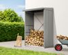 Hörmann Ecostar Metall Kaminholzregal Elegant Typ 1, 123 x 103 cm, graualuminium, 123 x 103 x 198 cm (T x B x H) Bild 2