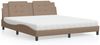 vidaXL Bett mit Matratze "Zadar" Cappuccino-Braun 180x200 cm Kunstleder 3208884 Bild 1
