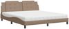 vidaXL Bett mit Matratze "Zadar" Cappuccino-Braun 180x200 cm Kunstleder 3208884 Bild 2
