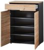 Schuhschrank Melanie / Memphis, Holzwerkstoff, Holzfarben, 80 x 107 x 38 cm Bild 2