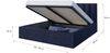 FDM Polsterbett Bettgestell Bettrahmen 120x200, 140x200, 160x200, 180x200 (Dunkelblau, Gelb, Rot, Weiß, Schwarz, Pink, Grau uvm, gepolstertes Bett mit Mettalrahmen für Erwachsene), mit hydraulischer Klappfunktion für mehr Stauraum Bild 3