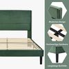 KLAM HOME Polsterbett Doppelbett Einzelbett Continental Bett mit Lattenrost Kopfteil (140*200 cm), für Erwachsene und Jugendliche Bild 4
