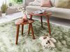 Design Satztisch WL5.574 Sheesham Massivholz Beistelltisch 2er Set Klein, Couchtisch Set 2 Holz Tische, Massivholz Wohnzimmertisch, Schmaler Sofatisch Ablagetisch Bild 3
