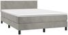 vidaXL Boxspringbett mit Matratze Hellgrau 140x200 cm Samt 3141185 Bild 3