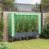 vidaXL Hochbeet mit Gewächshaus-Aufsatz Rattan-Optik 160x40x140 cm 4015835 Bild 3