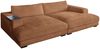 KAWOLA Big Sofa MADELINE mit Holztablett schwarz für Armlehne Cord rost 85 x 170 x 290 cm Bild 3
