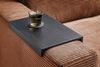 KAWOLA Big Sofa MADELINE mit Holztablett schwarz für Armlehne Cord rost 85 x 170 x 290 cm Bild 4