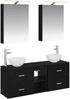 vidaXL Badezimmerschrank-Set 5 pcs Schwarze Eiche 50 x 14,5 x 70 cm 3406672 Bild 2