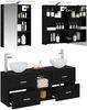 vidaXL Badezimmerschrank-Set 5 pcs Schwarze Eiche 50 x 14,5 x 70 cm 3406672 Bild 3