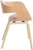 Besucherstuhl LONDON Stoff - 73x49x46cm, Natur/Creme Stoff Holz Gestell Konferenzstuhl Wartezimmerstuhl Bild 4