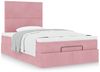 vidaXL Ottoman-Bett mit Matratzen Rosa 120x190 cm Samt 3313390 Bild 4