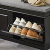 SoBuy FSR64-SCH Schuhbank, MDF, Lackiert, Schwarz, 104 x 51 x 24 cm Bild 5