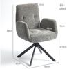 HOMCOM Relaxsessel Drehbar Sessel mit Armlehne, Wolle-Leinenoptik (Loungesessel, 1-St, Polsterstuhl), für Wohnzimmer, Schlafzimmer, Dunkelgrau Bild 3