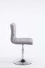 Palma Barhocker BANGKO - Stoff Grau 44x49x74 cm | Barstuhl Höhenverstellbar Mit Lehne Drehbar Tresenhocker Tresenstuhl Kneipenhocker Kneipenstuhl Bild 2