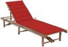 vidaXL Garten-Sonnenliege mit Auflage Bambus 3061638 Bild 1