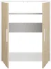 Vente-unique - ADEZIO Kleine Schlafzimmeraufbewahrung Holz, Platte BeigeWeiß - B 50 cm x H 110 cm x L 91,3 cm Bild 4