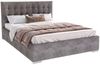 FDM Polsterbett Elegant - Stauraum & modernes Design 120x200 140x200 160x200 180x200cm (MADE IN EU - mit hochwertigem Velours Bezug, Bettrahmen, Bett, Optional mit Matratze bestellbar, Mit großem Kopfteil für Komfort - Bettkasten mit Hubrahmen), Metall... Bild 2
