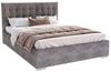 FDM Polsterbett Elegant - Stauraum & modernes Design 120x200 140x200 160x200 180x200cm (MADE IN EU - mit hochwertigem Velours Bezug, Bettrahmen, Bett, Optional mit Matratze bestellbar, Mit großem Kopfteil für Komfort - Bettkasten mit Hubrahmen), Metall... Bild 4
