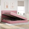 vidaXL Bett mit Stauraum und LED mit Matratze Rosa 200 x 200 cm Samt 3372812 Bild 4