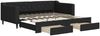 vidaXL Tagesbett Ausziehbar mit Schubladen Schwarz 90x190 cm Stoff 3197474 Bild 2