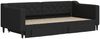 vidaXL Tagesbett Ausziehbar mit Schubladen Schwarz 90x190 cm Stoff 3197474 Bild 3