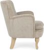 Sessel Chenille in Cord-Optik, modernes Design, gemütlich gepolstert, Taupe, Gestell aus Kautschukholz Bild 4