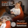LazyCloud Sitzsack für Erwachsene mit integrierter [Nackenstütze] Cord | XXL Indoor Bean Bag mit Füllung | perfekt als Chill-, Lese- oder Gaming Sessel (90 x 80 x 70 cm) (Korallrot) Bild 3