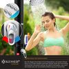 KESSER® Solardusche, Gartendusche, warmes Wasser, max. 60°C, Inkl. Metall-Duschablage & Schutzhaube, Pooldusche Camping, Regenduschkopf und Wasserhahn, Gartenschlauch-Anschluss, schwarz, 228 x 18 x 14,5 cm, 60 l Bild 5