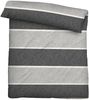 biberna Melange-Flanell Bettwäsche 0840506 BLOCKSTREIFEN, sturmgrau, 1x 135x200 cm + 1x 80x80 cm Bild 2