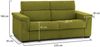 Dmora 3-Sitzer festes Sofa Cantu, Lineares Sofa für Wohnzimmer, gepolstert, abnehmbarer Bezug, 100 % Made in Italy-Qualität, 225x95 h100 cm, Grün Bild 3