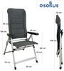 osoltus Alu Camping Klappsessel Soft Touch 3D MESH AIR anthrazit Bild 3
