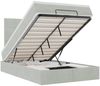 vidaXL Ottoman-Bett mit Matratzen & LEDs Hellgrau 120x190 cm Samt 3314306 Bild 2