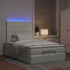 vidaXL Ottoman-Bett mit Matratzen & LEDs Hellgrau 120x190 cm Samt 3314306 Bild 3