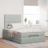 vidaXL Ottoman-Bett mit Matratzen & LEDs Hellgrau 120x190 cm Samt 3314306 Bild 4
