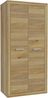 Forte BACCIO Mehrzweckschrank 90, moderner Kleiderschrank, schmal, 2-türig, Holzwerkstoff, Mauvella Eiche Holzdekor, 91,5 cm breit x 197,1 cm hoch x 53,7 cm tief Bild 3