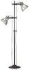 vidaXL Stehlampe 2-flammig Silbern E27 Gusseisen 320583 Bild 4