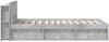 vidaXL Bettgestell mit Stauraum Betongrau 75x190 cm Holzwerkstoff 3433314 Bild 4