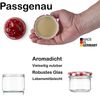 BigDean 48x Marmeladengläser 125ml - Einmachgläser klein, Gläser zum Verschenken, Schraubgläser - Made in Germany - Sturzgläser mit Deckel TO 66 - Rot kariert Bild 5