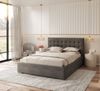 FDM Polsterbett Elegant - Stauraum & modernes Design 120x200 140x200 160x200 180x200cm (MADE IN EU - mit hochwertigem Velours Bezug, Bettrahmen, Bett, Optional mit Matratze bestellbar, Mit großem Kopfteil für Komfort - Bettkasten mit Hubrahmen), Metall... Bild 3