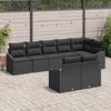 vidaXL Sofa Set mit Kissen 8 pcs Schwarz Poly Rattan 3346773 Bild 3